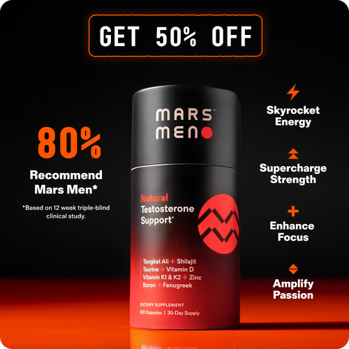 Mars Men Natural Testosterone Support 30 Servings